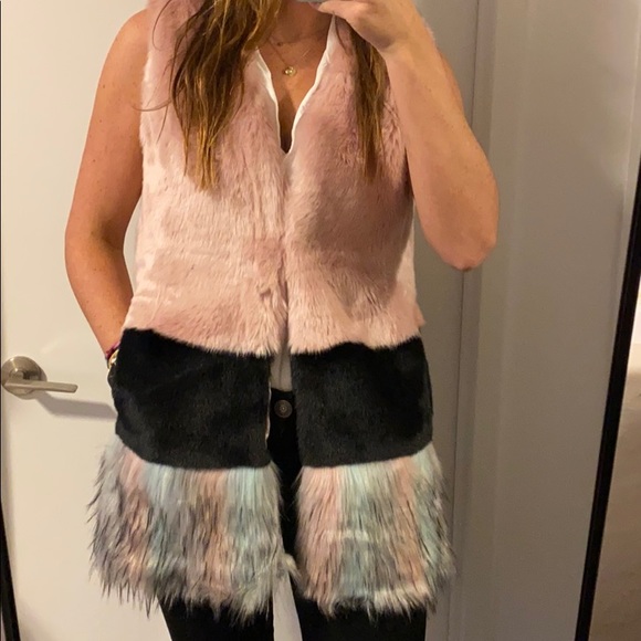 Pink Furry Vest - Picture 1 of 4